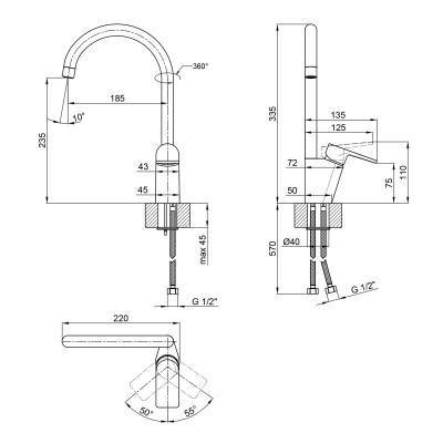 Будкрам купить Смеситель для кухни Qtap Leo 9062102C Смеситель для кухни Qtap Leo 9062102C 2