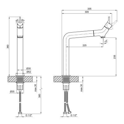 Будкрам купити Змішувач для кухні Qtap Kuchyne 95102FC Змішувач для кухні Qtap Kuchyne 95102FC 2