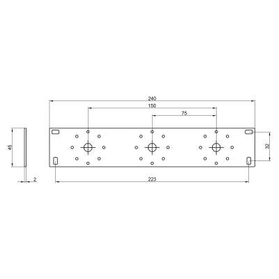 Будкрам купить Настенная планка Icma с 6 винтами №411 Настенная планка Icma с 6 винтами №411 2