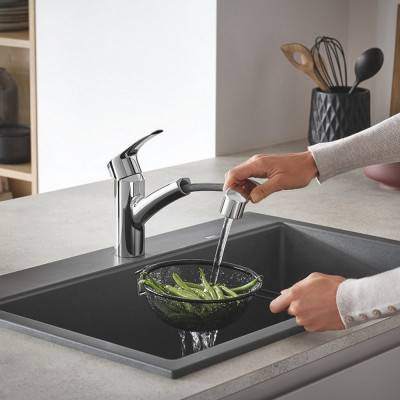 Будкрам купити Змішувач для кухні з висувним виливом Grohe Eurosmart 30305001 Змішувач для кухні з висувним виливом Grohe Eurosmart 30305001 10