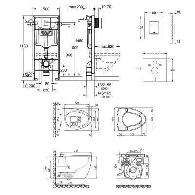 Будкрам купить Набор инсталляция 4 в 1 Grohe Rapid SL 38772001 + унитаз с сиденьем Qtap Leo QT11331002ERW Набор инсталляция 4 в 1 Grohe Rapid SL 38772001 + унитаз с сиденьем Qtap Leo QT11331002ERW 2