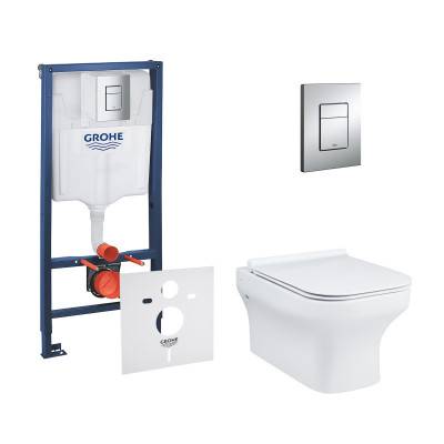 Будкрам купить Набор инсталляция 4 в 1 Grohe Rapid SL 38772001 + унитаз с сиденьем Qtap Cardinal QT0433C660HW