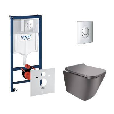 Будкрам купить Набор инсталляция 4 в 1 Grohe Rapid SL 38721001 + унитаз с сиденьем Qtap Tern QT1733052ER