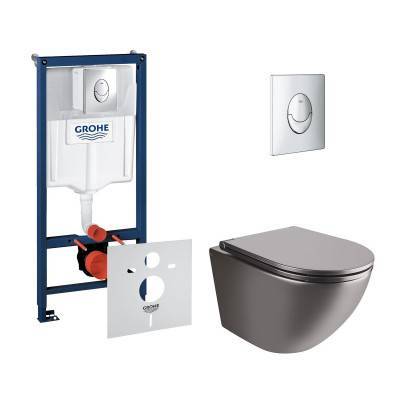 Будкрам купить Набор инсталляция 4 в 1 Grohe Rapid SL 38721001 + унитаз с сиденьем Qtap Robin QT1333046ENRMB