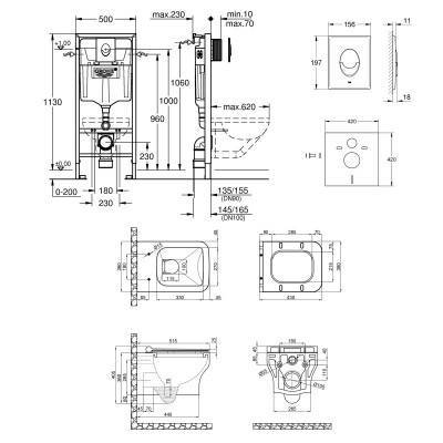 Будкрам купить Набор инсталляция 4 в 1 Grohe Rapid SL 38721001 + унитаз с сиденьем Qtap Cardinal QT0433C660HW Набор инсталляция 4 в 1 Grohe Rapid SL 38721001 + унитаз с сиденьем Qtap Cardinal QT0433C660HW 2