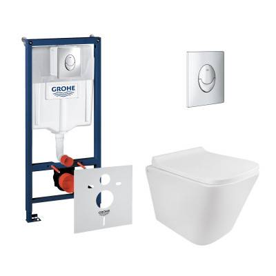 Будкрам купить Набор инсталляция 4 в 1 Grohe Rapid SL 38721001 + унитаз с сиденьем Qtap Tern QT1733052ERW