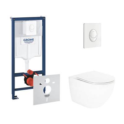 Будкрам купить Набор инсталляция 4 в 1 Grohe Rapid SL 38722001 + унитаз с сиденьем Qtap Robin QT13332141ERW