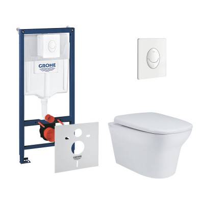 Будкрам купить Набор инсталляция 4 в 1 Grohe Rapid SL 38722001 + унитаз с сиденьем Qtap Gemini QT25332614EW