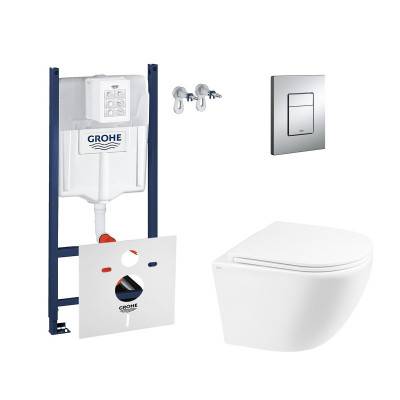 Будкрам купить Набор инсталляция 4 в 1 Grohe Rapid SL 3884000G + унитаз с сиденьем Qtap Robin QT1333046ERW