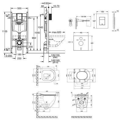 Будкрам купить Набор инсталляция 4 в 1 Grohe Rapid SL 3884000G + унитаз с сиденьем Qtap Robin QT1333046ERMB Набор инсталляция 4 в 1 Grohe Rapid SL 3884000G + унитаз с сиденьем Qtap Robin QT1333046ERMB 2