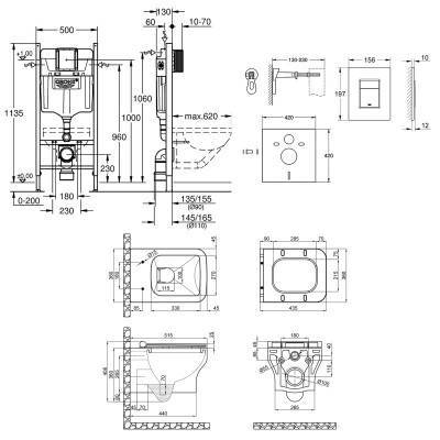 Будкрам купить Набор инсталляция 4 в 1 Grohe Rapid SL 3884000G + унитаз с сиденьем Qtap Cardinal QT0433C660HW Набор инсталляция 4 в 1 Grohe Rapid SL 3884000G + унитаз с сиденьем Qtap Cardinal QT0433C660HW 2