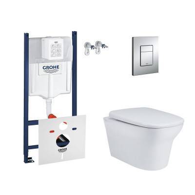 Будкрам купить Набор инсталляция 4 в 1 Grohe Rapid SL 3884000G + унитаз с сиденьем Qtap Gemini QT25332614EW