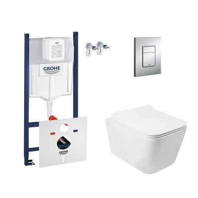 Будкрам купить Набор инсталляция 4 в 1 Grohe Rapid SL 3884000G + унитаз с сиденьем Qtap Crow QT05335170W
