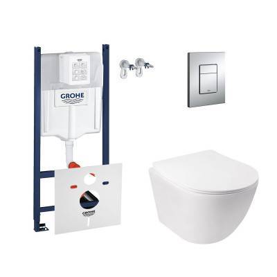 Будкрам купить Набор инсталляция 4 в 1 Grohe Rapid SL 3884000G + унитаз с сиденьем Qtap Jay QT07335176W