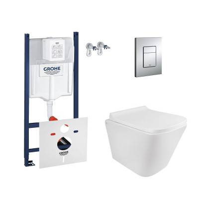Будкрам купить Набор инсталляция 4 в 1 Grohe Rapid SL 3884000G + унитаз с сиденьем Qtap Tern QT1733052ERW