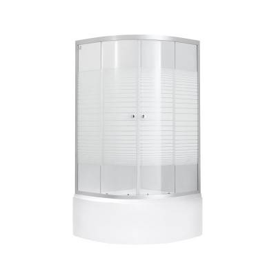 Будкрам купить Набор Lidz душевая кабина Wieza SC90x90.SAT.HIGH.L, стекло Linie 4 мм + поддон с панелью Kupala