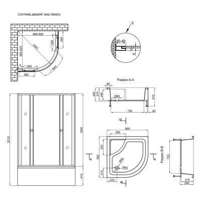 Будкрам купить Набор Lidz душевая кабина Wieza SC90x90.SAT.HIGH.L, стекло Linie 4 мм + поддон с панелью Kupala Набор Lidz душевая кабина Wieza SC90x90.SAT.HIGH.L, стекло Linie 4 мм + поддон с панелью Kupala 2