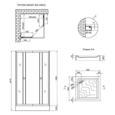 Будкрам купить Набор Lidz душевая кабина Wawel SC80x80.SAT.LOW.FR, стекло Frost 4 мм + поддон Mazur Набор Lidz душевая кабина Wawel SC80x80.SAT.LOW.FR, стекло Frost 4 мм + поддон Mazur 2