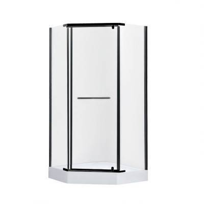 Будкрам купити Набір Lidz душова кабіна Dozorca SC90x90.BLA.LOW.TR, скло прозоре 6 мм + піддон Diament