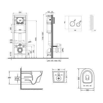 Будкрам купить Набор Qtap инсталляция 4 в 1 с панелью смыва Nest (QT0233M370 + QT0211P01V1176W) + унитаз с сиденьем Jay QT07335176W Набор Qtap инсталляция 4 в 1 с панелью смыва Nest (QT0233M370 + QT0211P01V1176W) + унитаз с сиденьем Jay QT07335176W 2