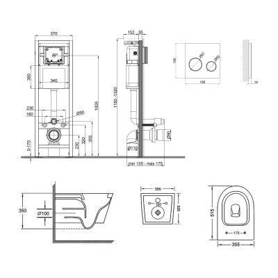 Будкрам купить Набор Qtap инсталляция 4 в 1 с панелью смыва Nest (QT0233M370 + QT0211P01V1176W) + унитаз с сиденьем Swan QT16335178W Набор Qtap инсталляция 4 в 1 с панелью смыва Nest (QT0233M370 + QT0211P01V1176W) + унитаз с сиденьем Swan QT16335178W 2