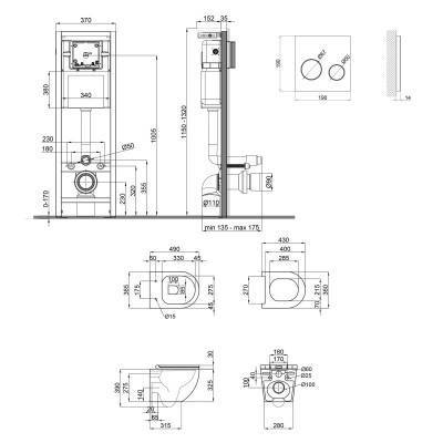 Будкрам купить Набор Qtap инсталляция 4 в 1 с панелью смыва Nest (QT0233M370 + QT0211P01V1176W) + унитаз с сиденьем Robin QT1333046ENRW Набор Qtap инсталляция 4 в 1 с панелью смыва Nest (QT0233M370 + QT0211P01V1176W) + унитаз с сиденьем Robin QT1333046ENRW 2