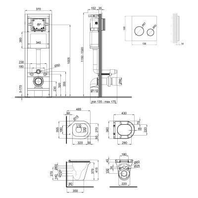 Будкрам купить Набор Qtap инсталляция 4 в 1 с панелью смыва Nest (QT0233M370 + QT0211P01V1176W) + унитаз с сиденьем Virgo QT1833051ERW Набор Qtap инсталляция 4 в 1 с панелью смыва Nest (QT0233M370 + QT0211P01V1176W) + унитаз с сиденьем Virgo QT1833051ERW 2