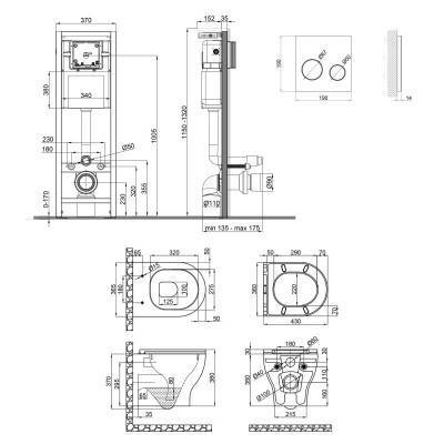 Будкрам купить Набор Qtap инсталляция 4 в 1 с панелью смыва Nest (QT0233M370 + QT0211P01V1176W) + унитаз с сиденьем Aries QT0333063ERW Набор Qtap инсталляция 4 в 1 с панелью смыва Nest (QT0233M370 + QT0211P01V1176W) + унитаз с сиденьем Aries QT0333063ERW 2