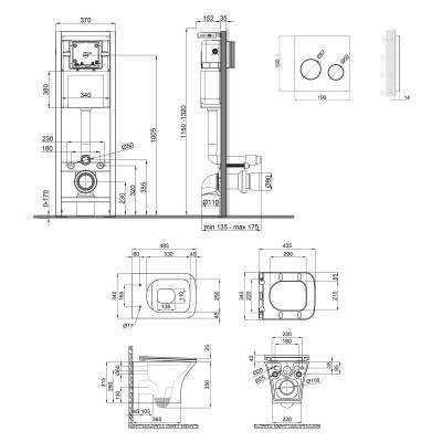 Будкрам купить Набор Qtap инсталляция 4 в 1 с панелью смыва Nest (QT0233M370 + QT0211P01V1176W) + унитаз с сиденьем Presto QT24332615EW Набор Qtap инсталляция 4 в 1 с панелью смыва Nest (QT0233M370 + QT0211P01V1176W) + унитаз с сиденьем Presto QT24332615EW 2