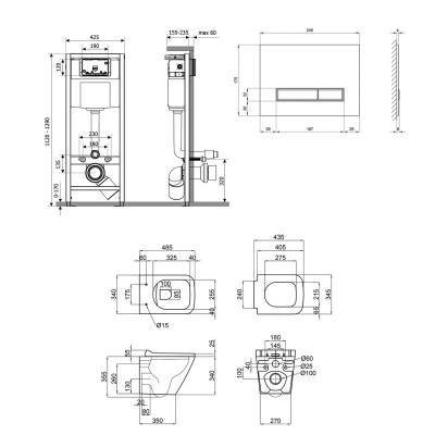Будкрам купить Набор Qtap инсталляция 4 в 1 с панелью смыва Nest (QT0133M425 + QT0111V1107GB) + унитаз с сиденьем Tern QT1733052ERMB Набор Qtap инсталляция 4 в 1 с панелью смыва Nest (QT0133M425 + QT0111V1107GB) + унитаз с сиденьем Tern QT1733052ERMB 2