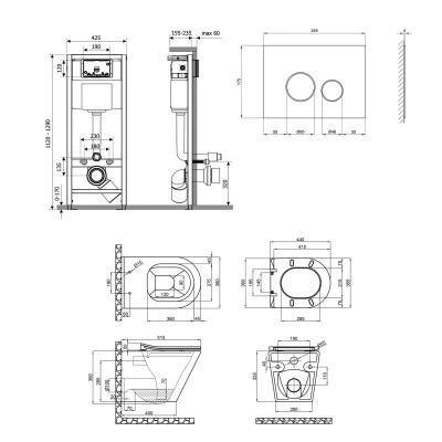 Будкрам купить Набор Qtap инсталляция 4 в 1 с панелью смыва Nest (QT0133M425 + QT0111V1107GB) + унитаз с сиденьем Scorpio QT1433053ERMB Набор Qtap инсталляция 4 в 1 с панелью смыва Nest (QT0133M425 + QT0111V1107GB) + унитаз с сиденьем Scorpio QT1433053ERMB 2