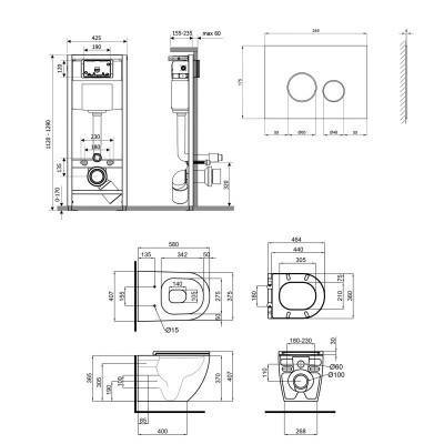 Будкрам купить Набор Qtap инсталляция 4 в 1 с панелью смыва Nest (QT0133M425 + QT0111V1107GB) + унитаз с сиденьем Robin QT13332141ERMB Набор Qtap инсталляция 4 в 1 с панелью смыва Nest (QT0133M425 + QT0111V1107GB) + унитаз с сиденьем Robin QT13332141ERMB 2