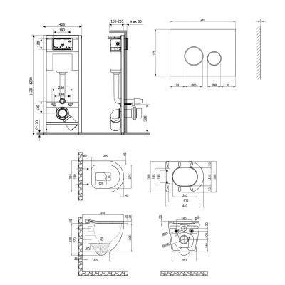 Будкрам купить Набор Qtap инсталляция 4 в 1 с панелью смыва Nest (QT0133M425 + QT0111V1107GB) + унитаз с сиденьем Robin QT1333046ERMB Набор Qtap инсталляция 4 в 1 с панелью смыва Nest (QT0133M425 + QT0111V1107GB) + унитаз с сиденьем Robin QT1333046ERMB 2