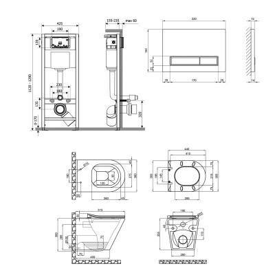 Будкрам купить Набор Qtap инсталляция 4 в 1 с панелью смыва Nest (QT0133M425 + QT0111M08V1091MB) + унитаз с сиденьем Scorpio QT1433053ERMB Набор Qtap инсталляция 4 в 1 с панелью смыва Nest (QT0133M425 + QT0111M08V1091MB) + унитаз с сиденьем Scorpio QT1433053ERMB 2