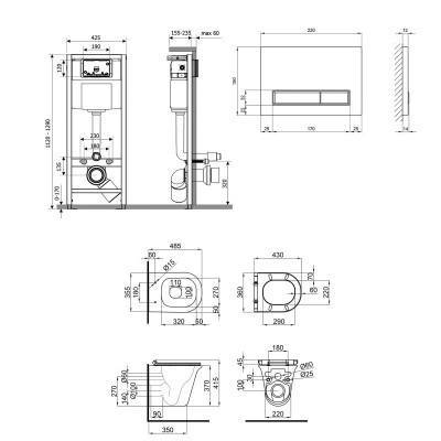 Будкрам купить Набор Qtap инсталляция 4 в 1 с панелью смыва Nest (QT0133M425 + QT0111M08V1091MB) + унитаз с сиденьем Virgo QT1833051ERMB Набор Qtap инсталляция 4 в 1 с панелью смыва Nest (QT0133M425 + QT0111M08V1091MB) + унитаз с сиденьем Virgo QT1833051ERMB 2