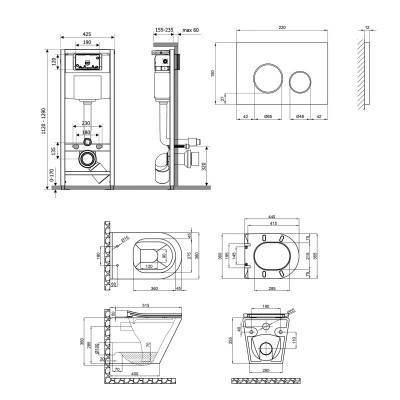 Будкрам купить Набор Qtap инсталляция 4 в 1 с панелью смыва Nest (QT0133M425 + QT0111M11V1146MB) + унитаз с сиденьем Scorpio QT1433053ERMB Набор Qtap инсталляция 4 в 1 с панелью смыва Nest (QT0133M425 + QT0111M11V1146MB) + унитаз с сиденьем Scorpio QT1433053ERMB 2