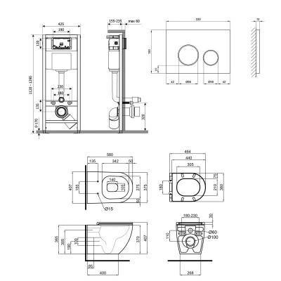 Будкрам купить Набор Qtap инсталляция 4 в 1 с панелью смыва Nest (QT0133M425 + QT0111M11V1146MB) + унитаз с сиденьем Robin QT13332141ERMB Набор Qtap инсталляция 4 в 1 с панелью смыва Nest (QT0133M425 + QT0111M11V1146MB) + унитаз с сиденьем Robin QT13332141ERMB 2