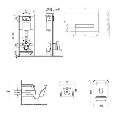 Будкрам купити Набір Qtap інсталяція 4 в 1 з панеллю змиву Nest (QT0133M425 + QT0111V1105GW) + унітаз із сидінням Crow QT05335170W Набір Qtap інсталяція 4 в 1 з панеллю змиву Nest (QT0133M425 + QT0111V1105GW) + унітаз із сидінням Crow QT05335170W 2