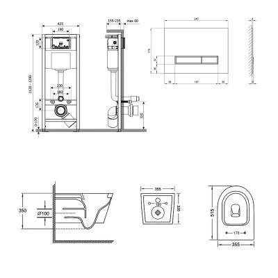 Будкрам купить Набор Qtap инсталляция 4 в 1 с панелью смыва Nest (QT0133M425 + QT0111V1105GW) + унитаз с сиденьем Swan QT16335178W Набор Qtap инсталляция 4 в 1 с панелью смыва Nest (QT0133M425 + QT0111V1105GW) + унитаз с сиденьем Swan QT16335178W 2