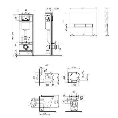 Будкрам купить Набор Qtap инсталляция 4 в 1 с панелью смыва Nest (QT0133M425 + QT0111V1105GW) + унитаз с сиденьем Virgo QT1833051ERW Набор Qtap инсталляция 4 в 1 с панелью смыва Nest (QT0133M425 + QT0111V1105GW) + унитаз с сиденьем Virgo QT1833051ERW 2