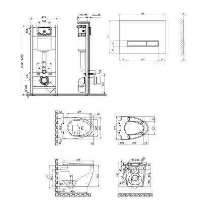 Будкрам купить Набор Qtap инсталляция 4 в 1 с панелью смыва Nest (QT0133M425 + QT0111V1105GW) + унитаз с сиденьем Leo QT11331002ERW Набор Qtap инсталляция 4 в 1 с панелью смыва Nest (QT0133M425 + QT0111V1105GW) + унитаз с сиденьем Leo QT11331002ERW 2