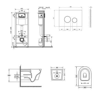 Будкрам купить Набор Qtap инсталляция 4 в 1 с панелью смыва Nest (QT0133M425 + QT0111V1164GW) + унитаз с сиденьем Jay QT07335176W Набор Qtap инсталляция 4 в 1 с панелью смыва Nest (QT0133M425 + QT0111V1164GW) + унитаз с сиденьем Jay QT07335176W 2