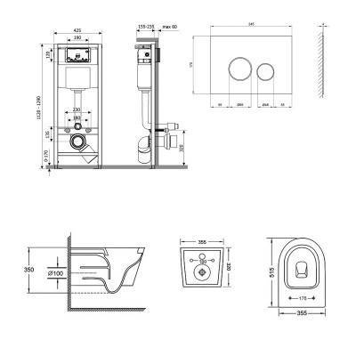 Будкрам купить Набор Qtap инсталляция 4 в 1 с панелью смыва Nest (QT0133M425 + QT0111V1164GW) + унитаз с сиденьем Swan QT16335178W Набор Qtap инсталляция 4 в 1 с панелью смыва Nest (QT0133M425 + QT0111V1164GW) + унитаз с сиденьем Swan QT16335178W 2