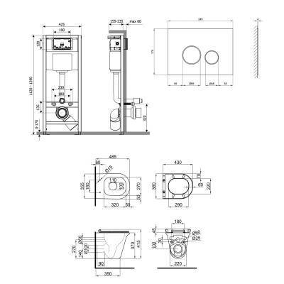 Будкрам купить Набор Qtap инсталляция 4 в 1 с панелью смыва Nest (QT0133M425 + QT0111V1164GW) + унитаз с сиденьем Virgo QT1833051ERW Набор Qtap инсталляция 4 в 1 с панелью смыва Nest (QT0133M425 + QT0111V1164GW) + унитаз с сиденьем Virgo QT1833051ERW 2