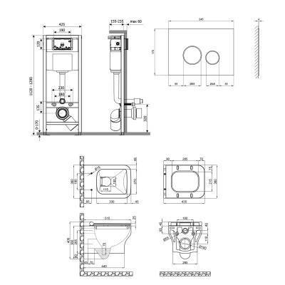 Будкрам купить Набор Qtap инсталляция 4 в 1 с панелью смыва Nest (QT0133M425 + QT0111V1164GW) + унитаз с сиденьем Cardinal QT0433C660HW Набор Qtap инсталляция 4 в 1 с панелью смыва Nest (QT0133M425 + QT0111V1164GW) + унитаз с сиденьем Cardinal QT0433C660HW 2