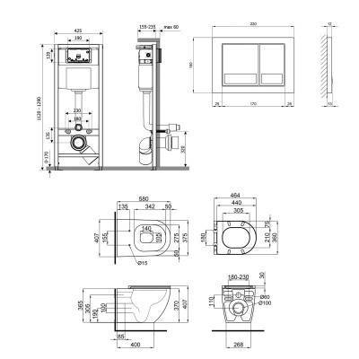 Будкрам купить Набор Qtap инсталляция 4 в 1 с панелью смыва Nest (QT0133M425 + QT0111M06029SAT) + унитаз с сиденьем Robin QT13332141ERW Набор Qtap инсталляция 4 в 1 с панелью смыва Nest (QT0133M425 + QT0111M06029SAT) + унитаз с сиденьем Robin QT13332141ERW 2