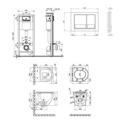 Будкрам купить Набор Qtap инсталляция 4 в 1 с панелью смыва Nest (QT0133M425 + QT0111M06029SAT) + унитаз с сиденьем Robin QT1333046ERW Набор Qtap инсталляция 4 в 1 с панелью смыва Nest (QT0133M425 + QT0111M06029SAT) + унитаз с сиденьем Robin QT1333046ERW 2