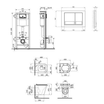 Будкрам купить Набор Qtap инсталляция 4 в 1 с панелью смыва Nest (QT0133M425 + QT0111M06029SAT) + унитаз с сиденьем Virgo QT1833051ERW Набор Qtap инсталляция 4 в 1 с панелью смыва Nest (QT0133M425 + QT0111M06029SAT) + унитаз с сиденьем Virgo QT1833051ERW 2