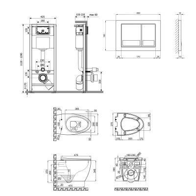 Будкрам купить Набор Qtap инсталляция 4 в 1 с панелью смыва Nest (QT0133M425 + QT0111M06029SAT) + унитаз с сиденьем Leo QT11331002ERW Набор Qtap инсталляция 4 в 1 с панелью смыва Nest (QT0133M425 + QT0111M06029SAT) + унитаз с сиденьем Leo QT11331002ERW 2