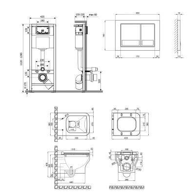 Будкрам купить Набор Qtap инсталляция 4 в 1 с панелью смыва Nest (QT0133M425 + QT0111M06029SAT) + унитаз с сиденьем Cardinal QT0333063ERW Набор Qtap инсталляция 4 в 1 с панелью смыва Nest (QT0133M425 + QT0111M06029SAT) + унитаз с сиденьем Cardinal QT0333063ERW 2